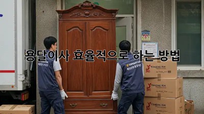 용달이사, 효율적으로 하는 방법!